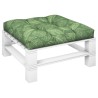 Coussin de palette motif de feuilles 70x70x12 cm tissu 