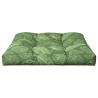 Coussin de palette motif de feuilles 70x70x12 cm tissu 