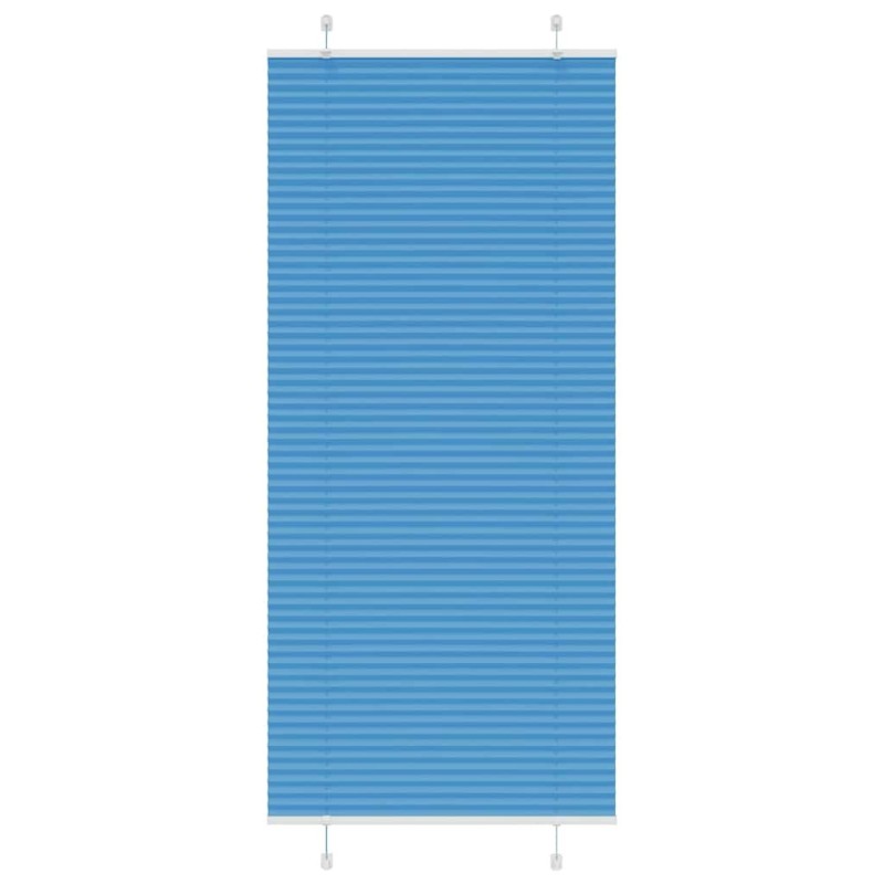 Store plissé bleu 85x200 cm largeur du tissu 84,4 cm polyester 