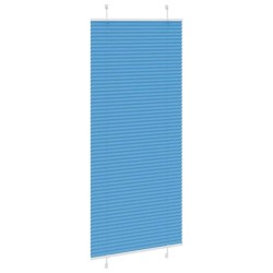 Store plissé bleu 85x200 cm largeur du tissu 84,4 cm polyester 