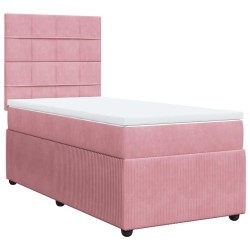 Sommier à lattes de lit et matelas Rose 80x200 cm Velours 