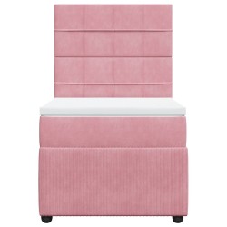 Sommier à lattes de lit et matelas Rose 80x200 cm Velours 
