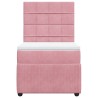 Sommier à lattes de lit et matelas Rose 80x200 cm Velours 