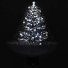 Arbre de Noël neigeux avec base de parapluie Noir 75 cm PVC 