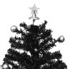 Arbre de Noël neigeux avec base de parapluie Noir 75 cm PVC 