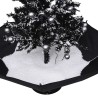 Arbre de Noël neigeux avec base de parapluie Noir 75 cm PVC 