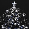 Arbre de Noël neigeux avec base de parapluie Noir 75 cm PVC 