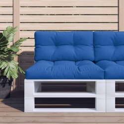 Coussin de palette bleu royal 80x40x12 cm tissu 