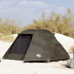 Tente de pêche 3 personnes marron imperméable 