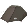 Tente de pêche 3 personnes marron imperméable 