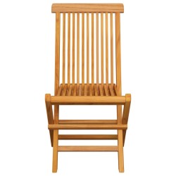 Chaises de jardin et coussins bleu lot de 6 Bois de teck massif 