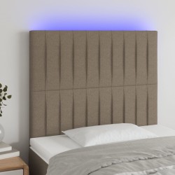 Tête de lit à LED Taupe 80x5x118/128 cm Tissu 