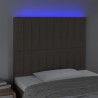 Tête de lit à LED Taupe 80x5x118/128 cm Tissu 