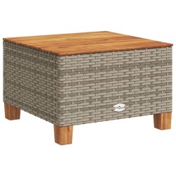 Salon de jardin 6 pcs avec coussins gris résine tressée 