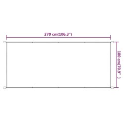 Auvent vertical Terre cuite 180x270 cm Tissu oxford 
