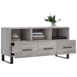 Meuble TV sonoma gris 102x36x50 cm bois d'ingénierie 