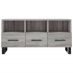 Meuble TV sonoma gris 102x36x50 cm bois d'ingénierie 