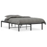 Cadre de lit métal sans matelas noir 120x200 cm 