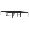 Cadre de lit métal sans matelas noir 120x200 cm 