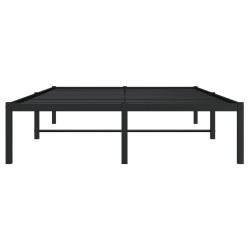 Cadre de lit métal sans matelas noir 120x200 cm 