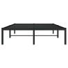 Cadre de lit métal sans matelas noir 120x200 cm 
