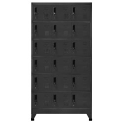 Armoire à casiers Anthracite 90x40x180 cm Acier 