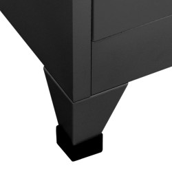 Armoire à casiers Anthracite 90x40x180 cm Acier 