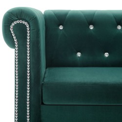 Canapé à 2 places Revêtement en velours 146 x 75 x 72 cm Vert 