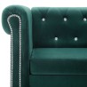 Canapé à 2 places Revêtement en velours 146 x 75 x 72 cm Vert 