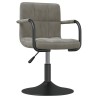 Chaises pivotantes à manger lot de 6 gris clair velours 