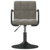 Chaises pivotantes à manger lot de 6 gris clair velours 