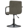 Chaises pivotantes à manger lot de 6 gris clair velours 