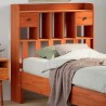 Tête de lit avec rangement cire marron 90 cm bois massif de pin 