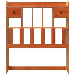 Tête de lit avec rangement cire marron 90 cm bois massif de pin 