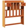 Tête de lit avec rangement cire marron 90 cm bois massif de pin 