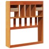 Tête de lit avec rangement cire marron 90 cm bois massif de pin 