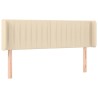 Tête de lit à LED Crème 147x16x78/88 cm Tissu 