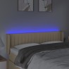 Tête de lit à LED Crème 147x16x78/88 cm Tissu 