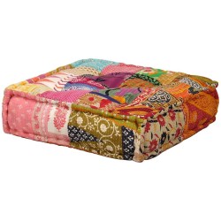 Pouf modulaire à 2 places Patchwork Tissu 