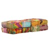 Pouf modulaire à 2 places Patchwork Tissu 