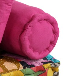 Pouf modulaire à 2 places Patchwork Tissu 