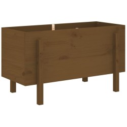 Lit surélevé de jardin brun miel 101x50x57cm bois de pin massif 