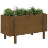Lit surélevé de jardin brun miel 101x50x57cm bois de pin massif 
