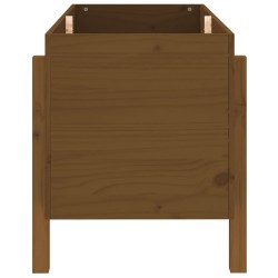 Lit surélevé de jardin brun miel 101x50x57cm bois de pin massif 