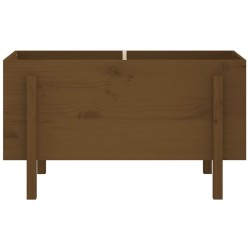 Lit surélevé de jardin brun miel 101x50x57cm bois de pin massif 