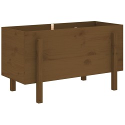 Lit surélevé de jardin brun miel 101x50x57cm bois de pin massif 