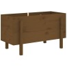 Lit surélevé de jardin brun miel 101x50x57cm bois de pin massif 