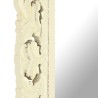 Miroir sculpté à la main Blanc 80x50 cm Bois de manguier massif 