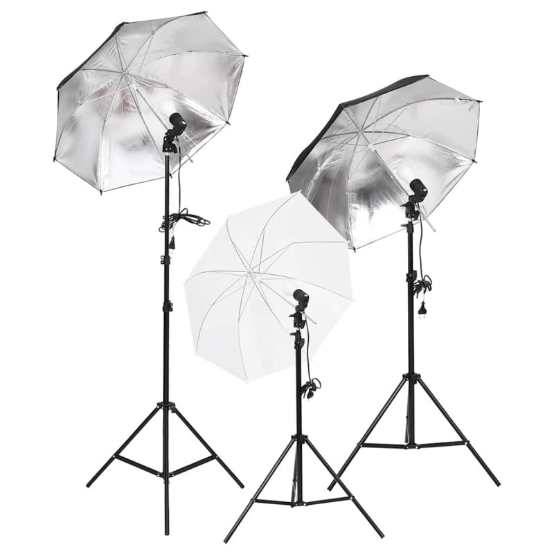 Kit d'éclairage de studio avec trépieds et parapluies  