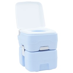 Lampe de Toilette Portable Bleue et Blanche en Plastique 20 L 